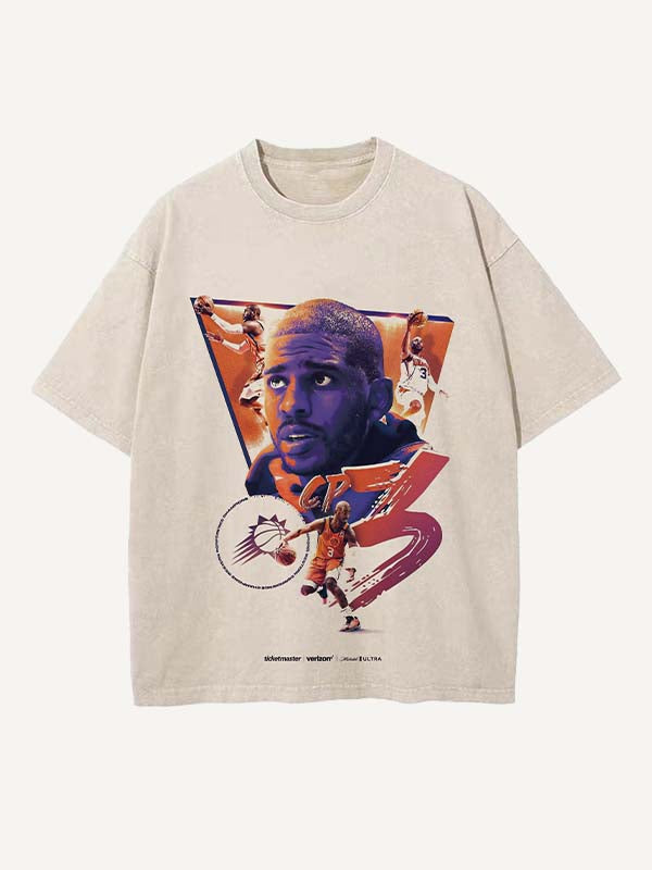 Chris Paul Print Round Neck T-shirt