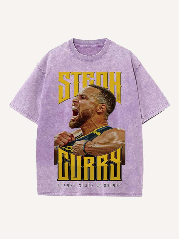 Stephen Curry Print Round Neck T-shirt