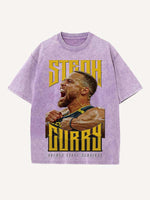 Stephen Curry Print Round Neck T-shirt