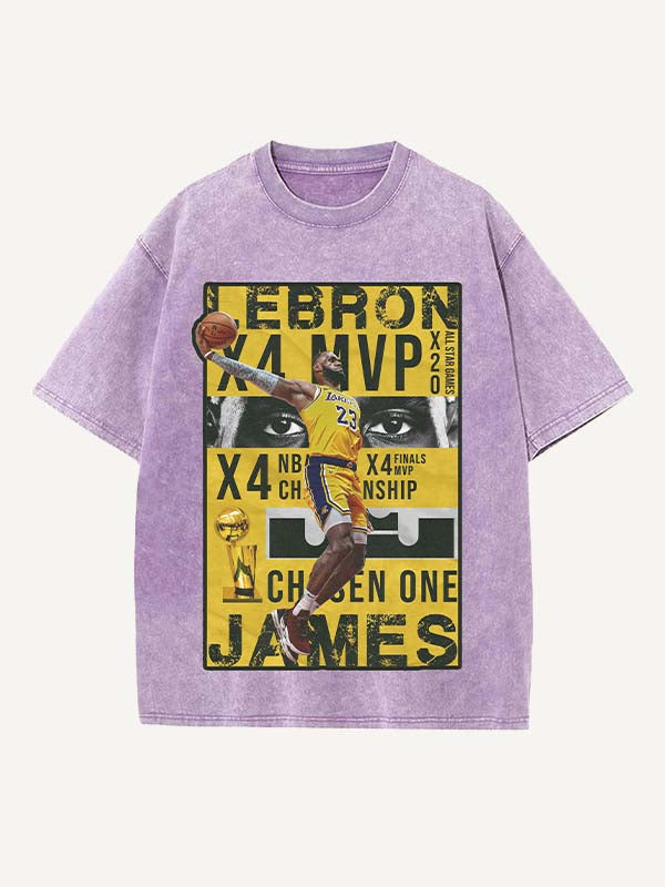 LeBron James Print Round Neck T-shirt