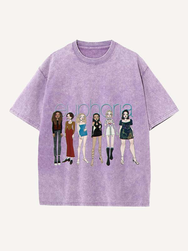Euphoria Print Round Neck T-shirt