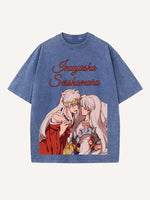 Inuyasha Print Round Neck T-shirt