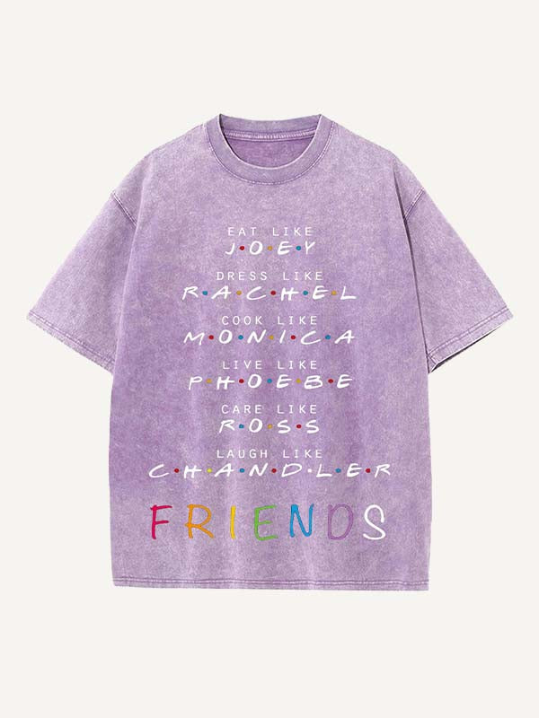 Friends Print Round Neck T-shirt