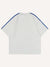 Letter&Stripe Print Round Neck T-shirt