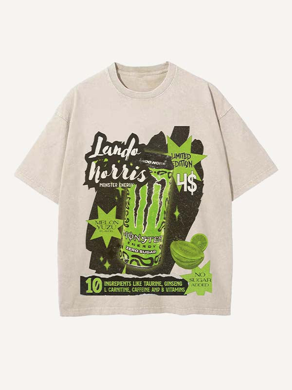 Lando Norris Print Round Neck T-shirt