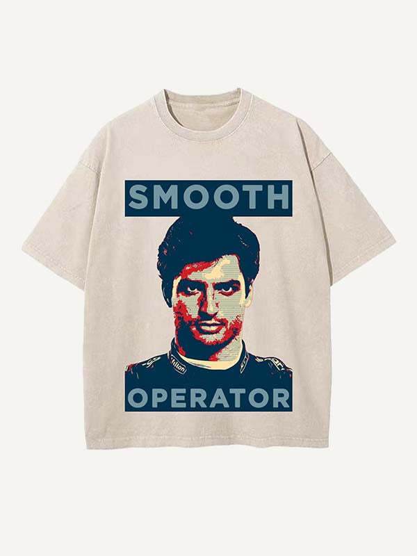 Carlos Sainz Print Round Neck T-shirt