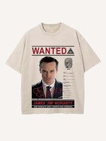 Sherlock Print Round Neck T-shirt