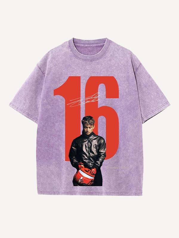 Charles Leclerc Print Round Neck T-shirt