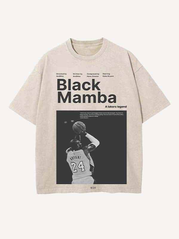 Kobe Bryant Print Round Neck T-shirt