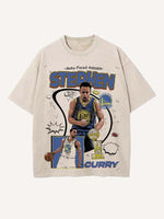 Stephen Curry Print Round Neck T-shirt