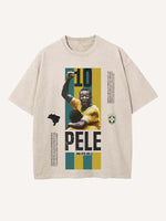 Pelé Print Round Neck T-shirt