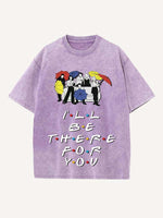 Friends Print Round Neck T-shirt