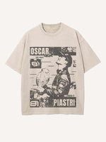 Oscar Piastri Print Round Neck T-shirt
