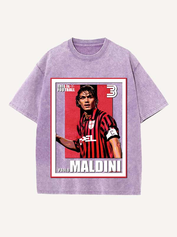 Paolo Maldini Print Round Neck T-shirt