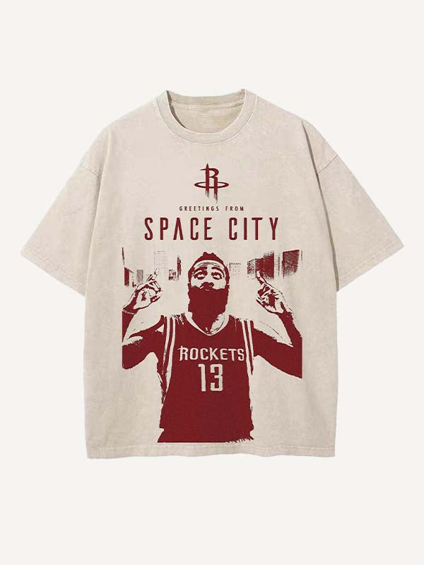 James Harden Print Round Neck T-shirt
