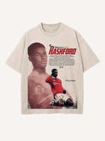 Marcus Rashford Print Round Neck T-shirt