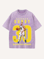 Stephen Curry Print Round Neck T-shirt