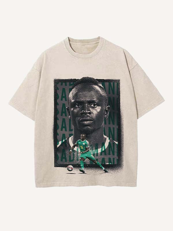 Sadio Mané Print Round Neck T-shirt