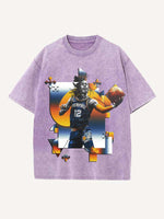 Ja Morant Print Round Neck T-shirt