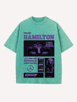 Lewis Hamilton Print Round Neck T-shirt