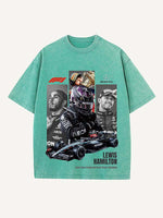 Lewis Hamilton Print Round Neck T-shirt