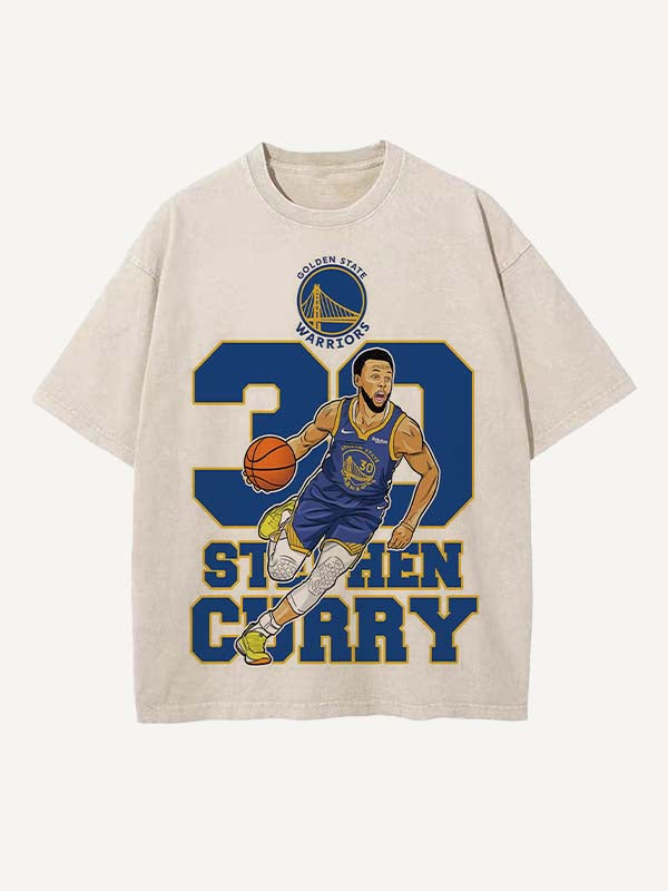 Stephen Curry Print Round Neck T-shirt