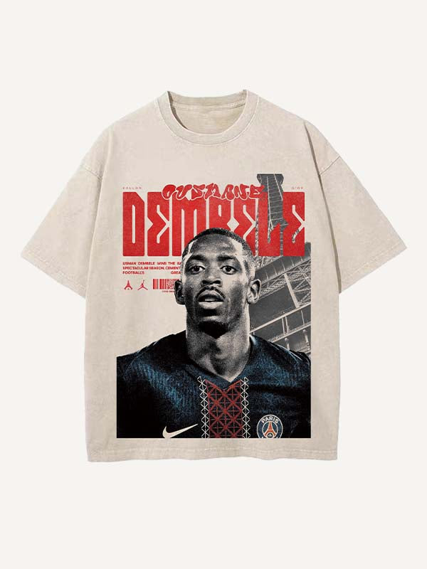 Ousmane Dembélé Print Round Neck T-shirt