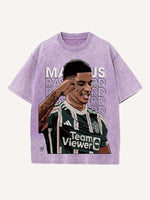 Marcus Rashford Print Round Neck T-shirt