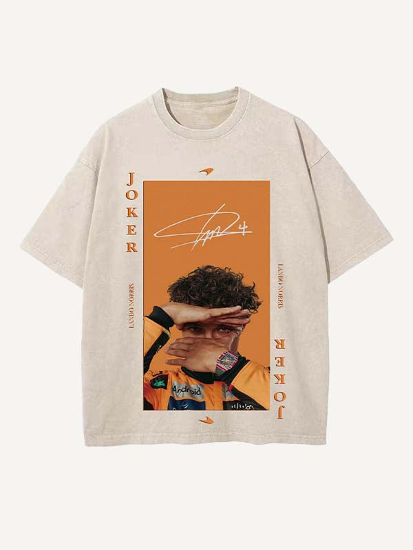Lando Norris Print Round Neck T-shirt
