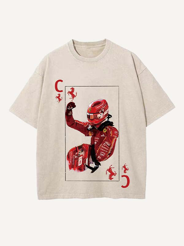 Charles Leclerc Print Round Neck T-shirt