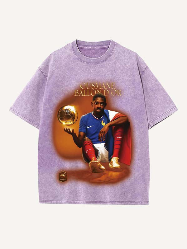 Ousmane Dembélé Print Round Neck T-shirt