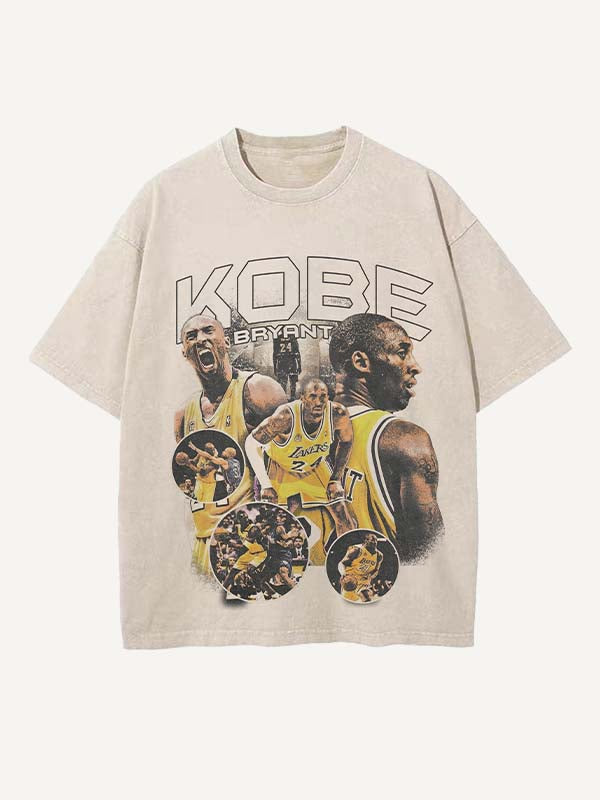 Kobe Bryant Print Round Neck T-shirt