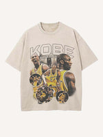 Kobe Bryant Print Round Neck T-shirt