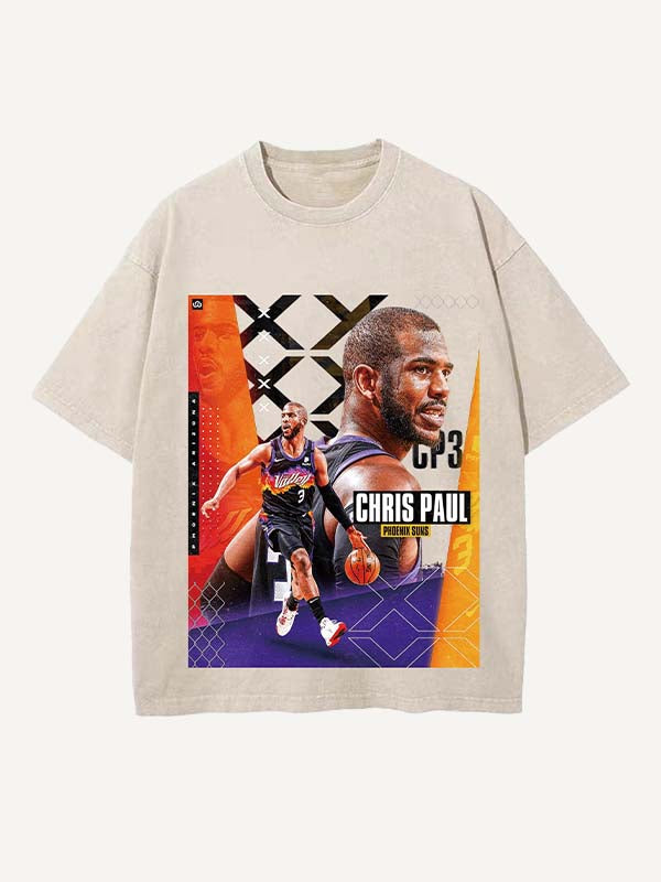Chris Paul Print Round Neck T-shirt