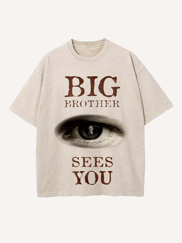 Sherlock Print Round Neck T-shirt