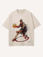 Allen Iverson Print Round Neck T-shirt