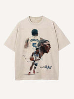 Anthony Edwards Print Round Neck T-shirt