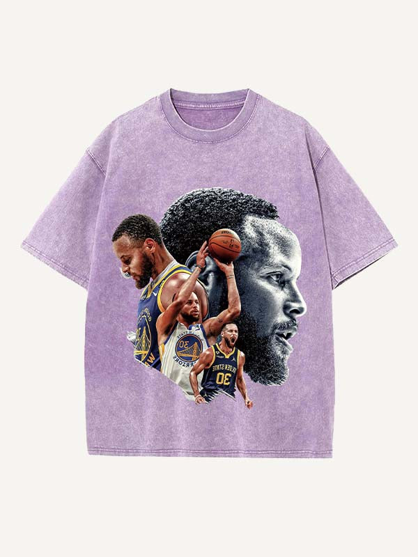 Stephen Curry Print Round Neck T-shirt