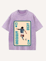 Diego Maradona Print Round Neck T-shirt