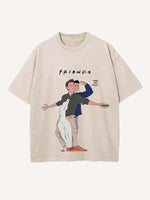 Friends Print Round Neck T-shirt