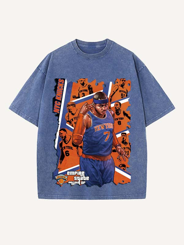 Carmelo Anthony Print Round Neck T-shirt