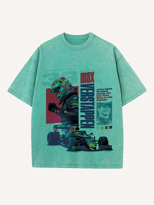 Max Verstappen Print Round Neck T-shirt