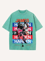 James Harden Print Round Neck T-shirt