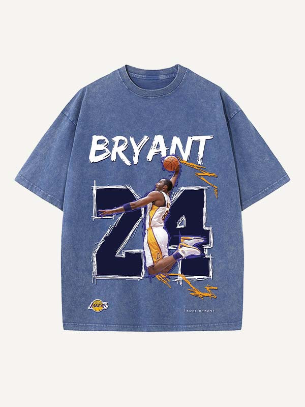 Kobe Bryant Print Round Neck T-shirt