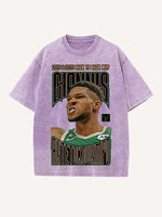 Giannis Antetokounmpo Print Round Neck T-shirt