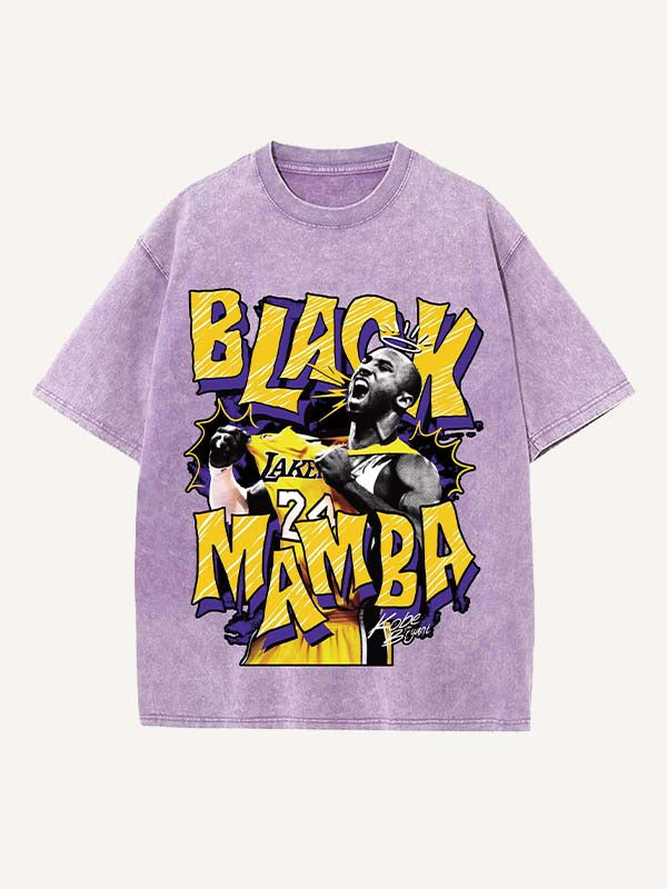 Kobe Bryant Print Round Neck T-shirt