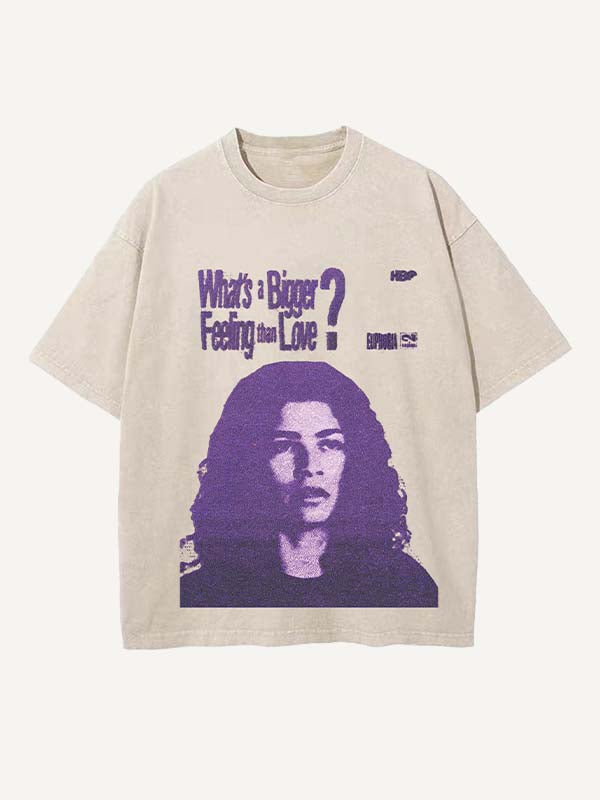 Euphoria Print Round Neck T-shirt