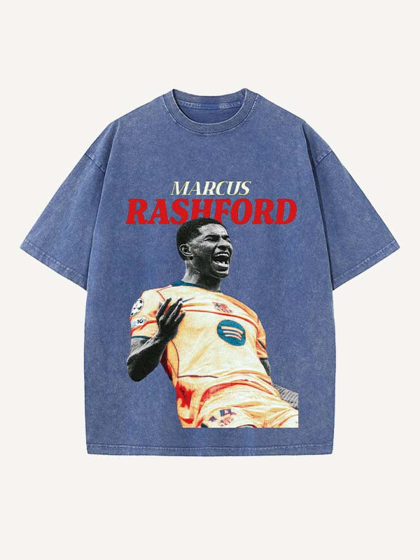 Marcus Rashford Print Round Neck T-shirt