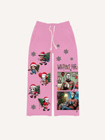 Christmas Horror Print Elastic Waist Pants