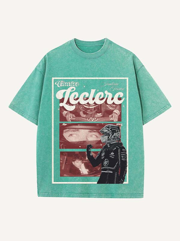 Charles Leclerc Print Round Neck T-shirt